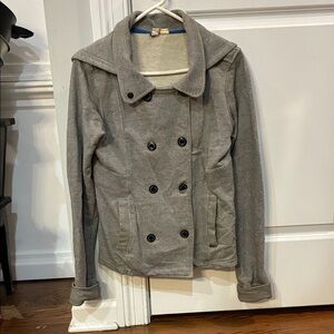 Element Gray Double-Breasted Pea Coat